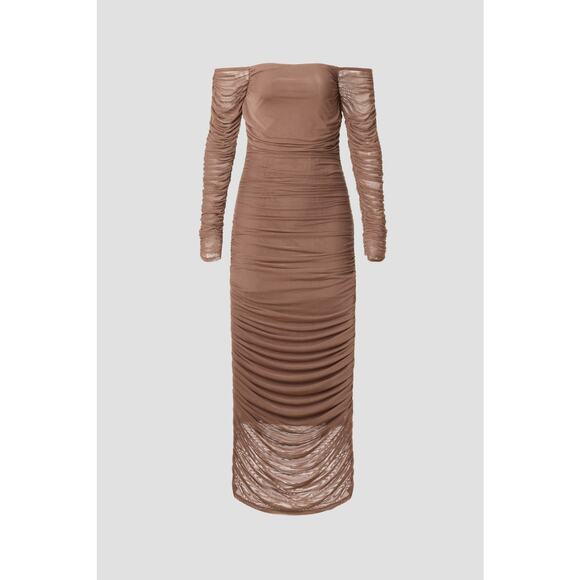 Tara Dress CAROLINE CONSTAS - Light Brown/Tan - Picture 3 of 5